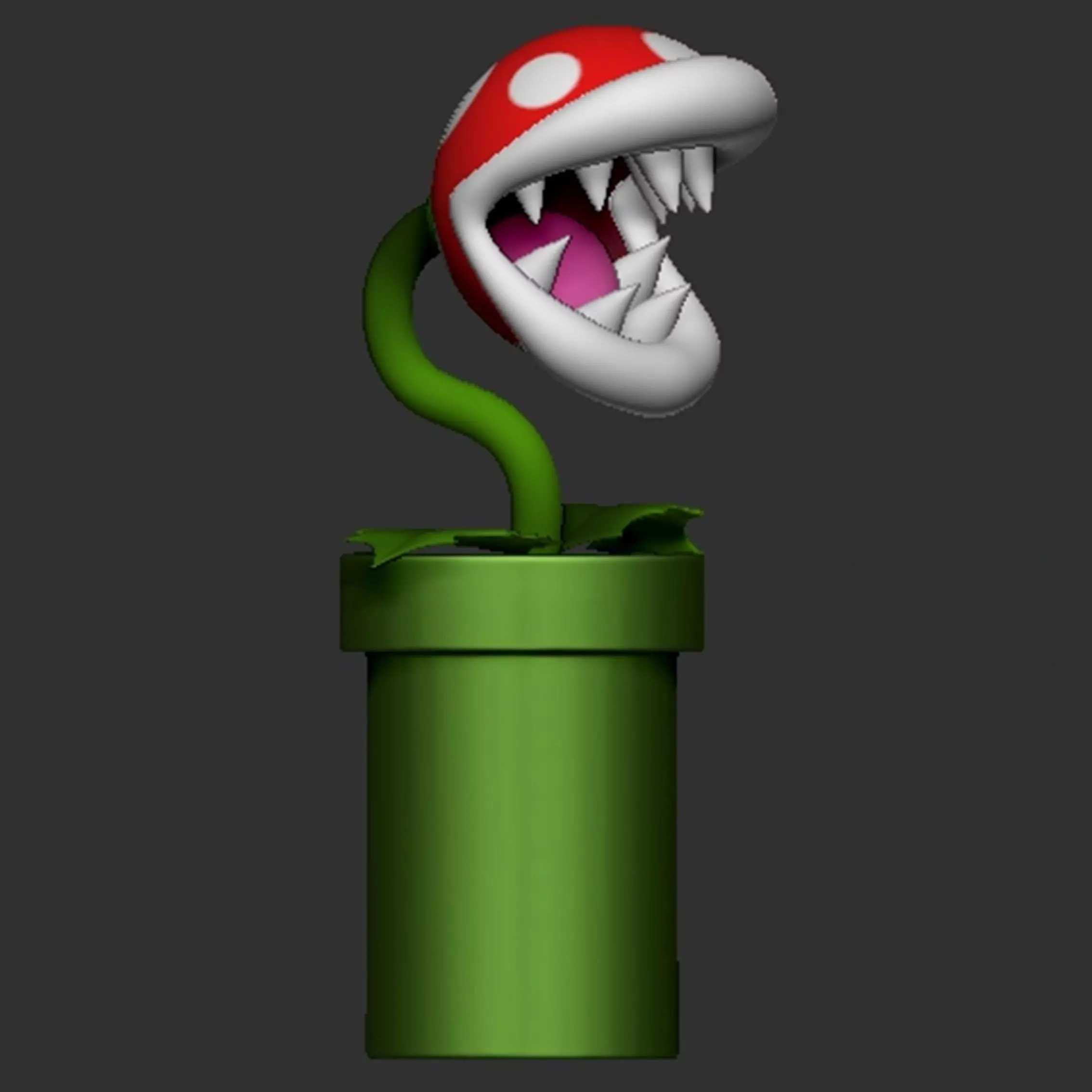 Piranha Plant Mario 3D print model_0