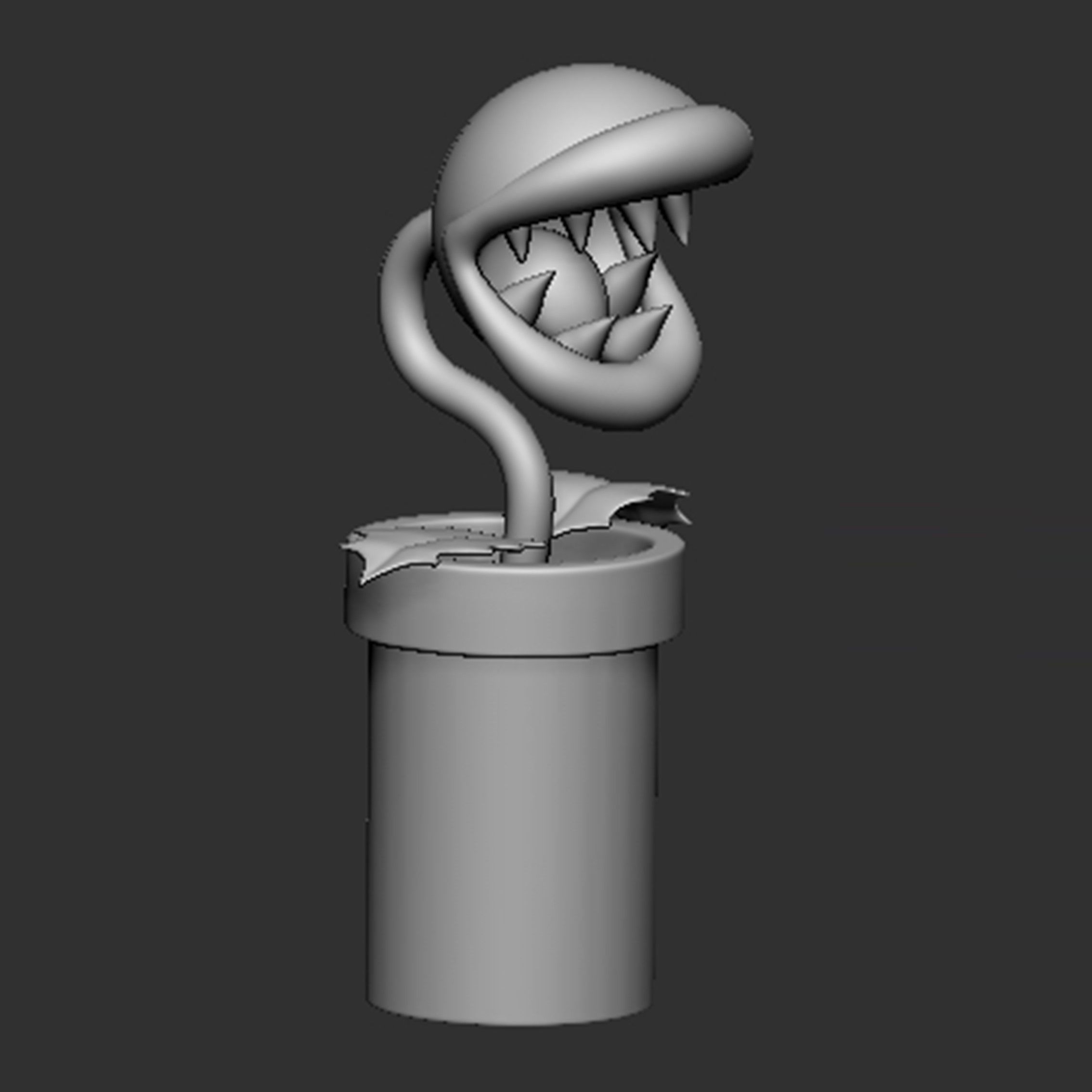 Piranha Plant Mario 3D print model_2