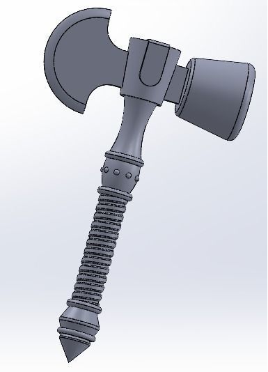 BETA RAY BILL STORMBREAKER HAMMER STL 3D print model_2
