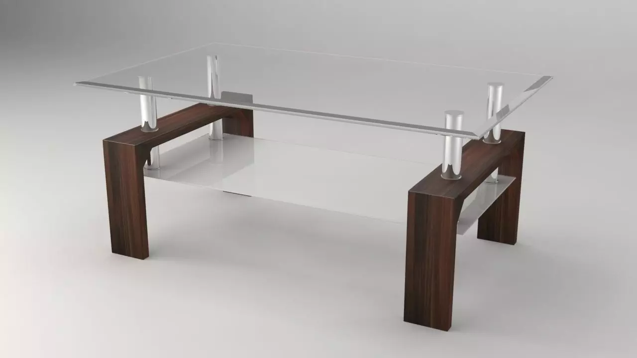 Modern Glass Coffee Table 3D model_0