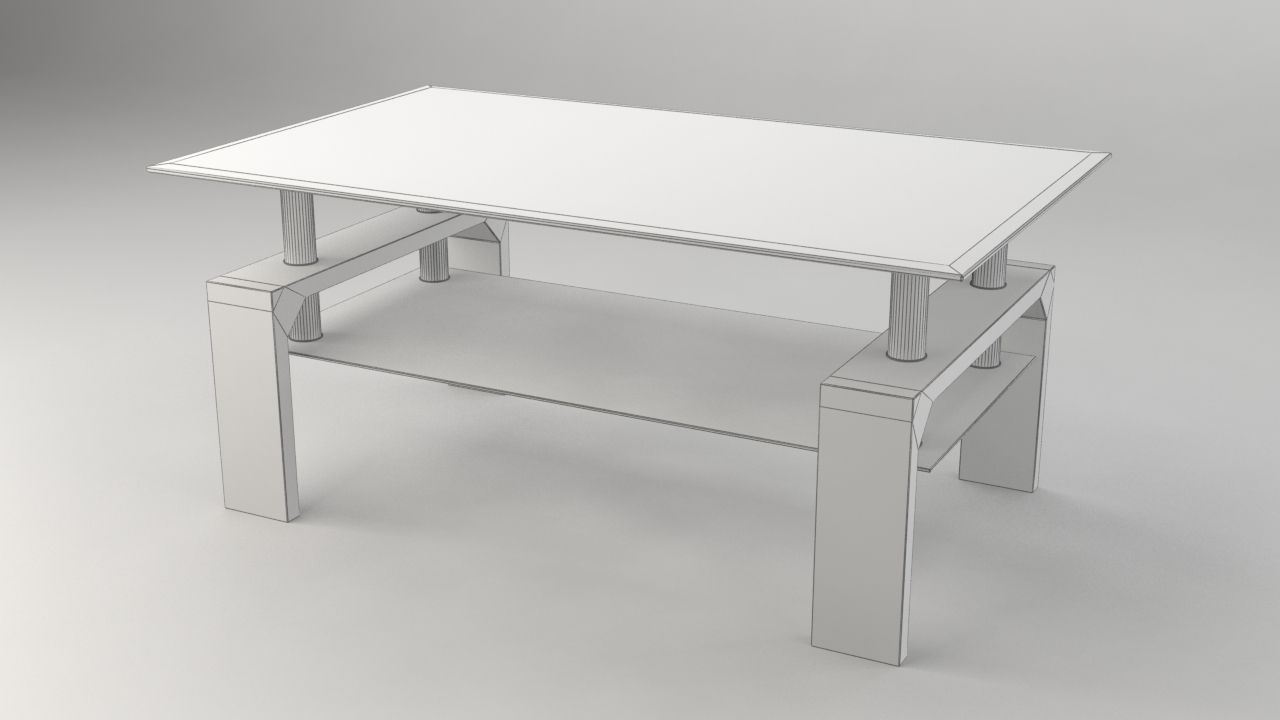 Modern Glass Coffee Table 3D model_6