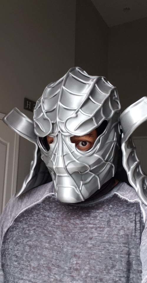 BANDAI MANGA REALIZATION MEISHO SAMURAI SPIDER-MAN HELMET STL 3D print model_2