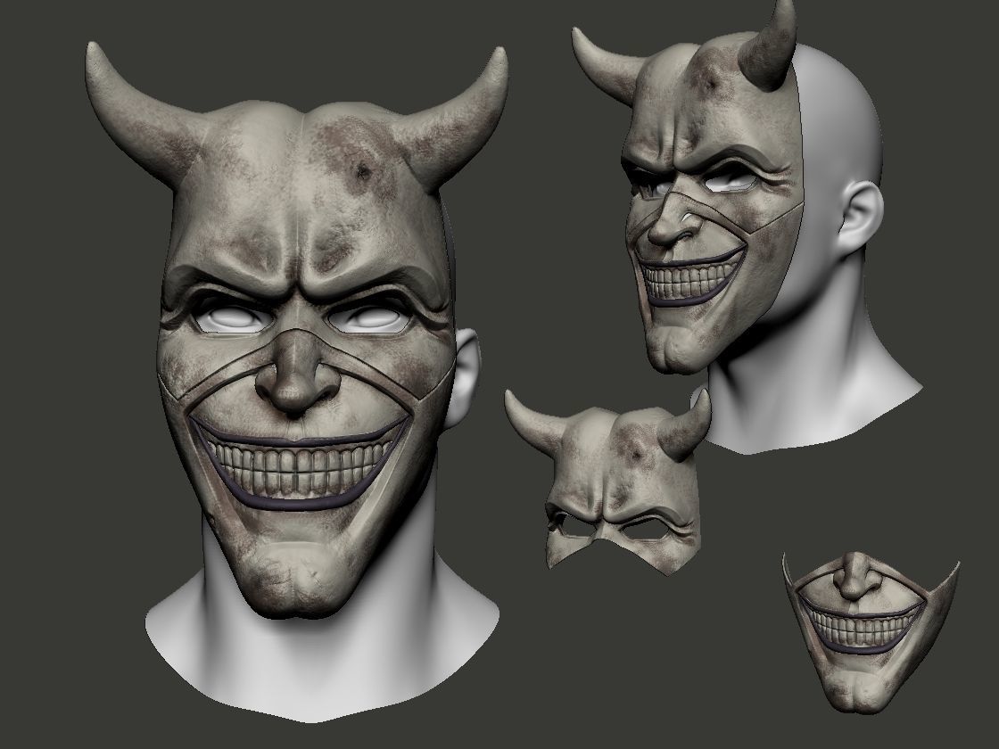 THE GRABBER FROM THE BLACK PHONE MOVIE 2 PART MASK STL 3D print model_6