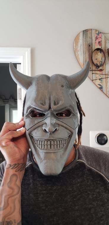 THE GRABBER FROM THE BLACK PHONE MOVIE 2 PART MASK STL 3D print model_1