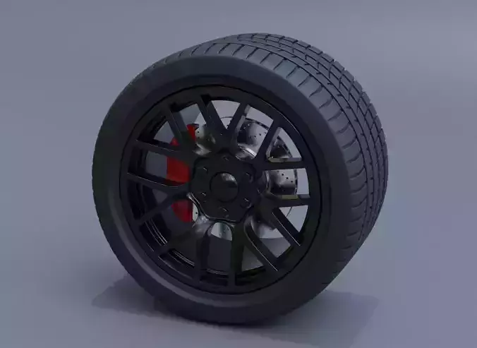 Sport Car Wheel 3D print model