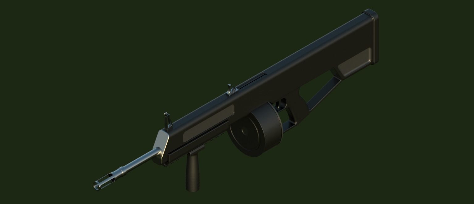 AA-12 shotgun 3D model 3D model_7