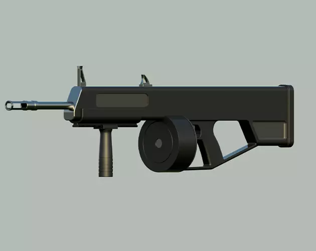 AA-12 shotgun 3D model 3D model_0