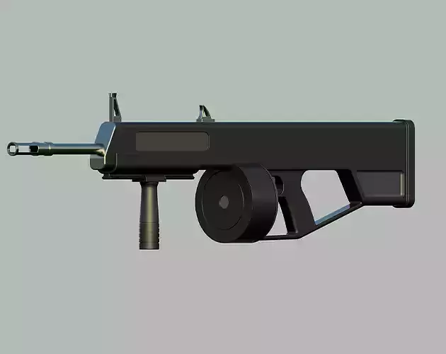 AA-12 shotgun 3D model 3D model