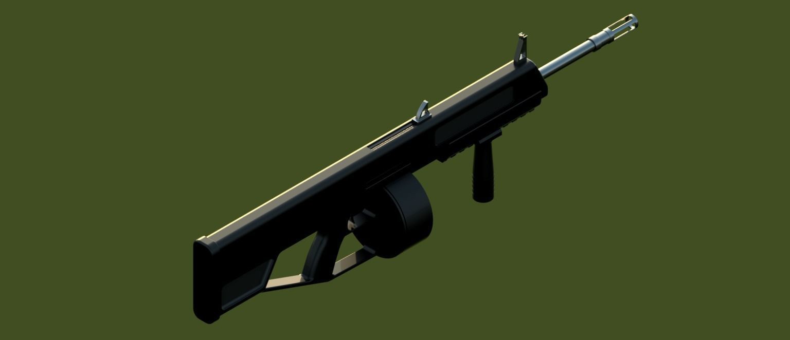 AA-12 shotgun 3D model 3D model_6