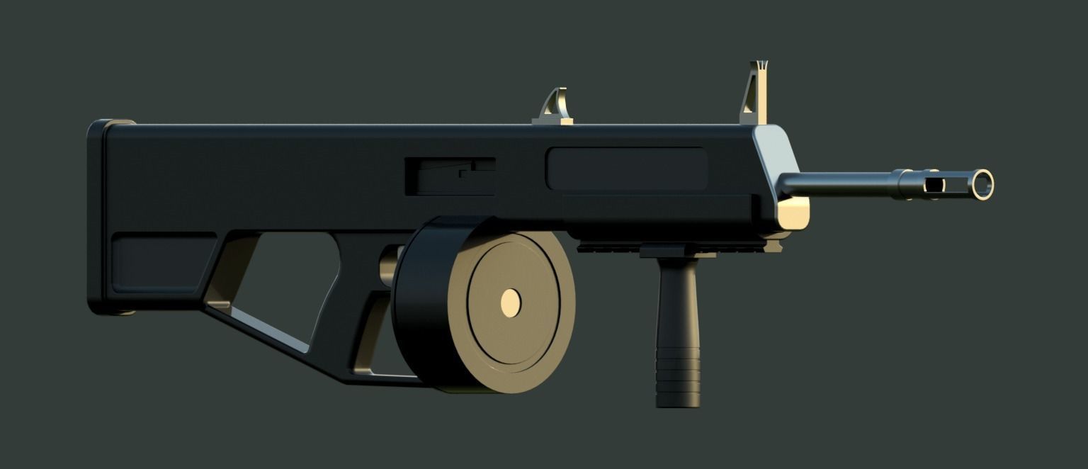 AA-12 shotgun 3D model 3D model_3
