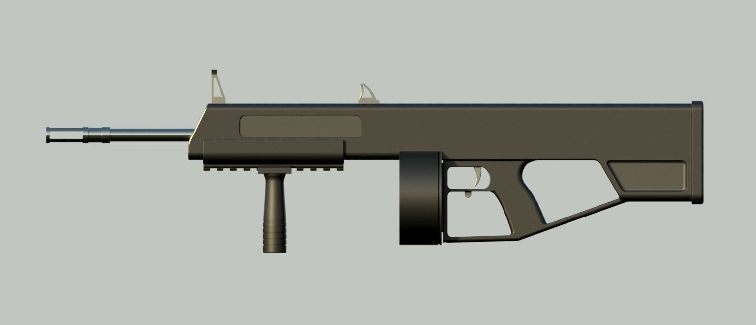AA-12 shotgun 3D model 3D model_5