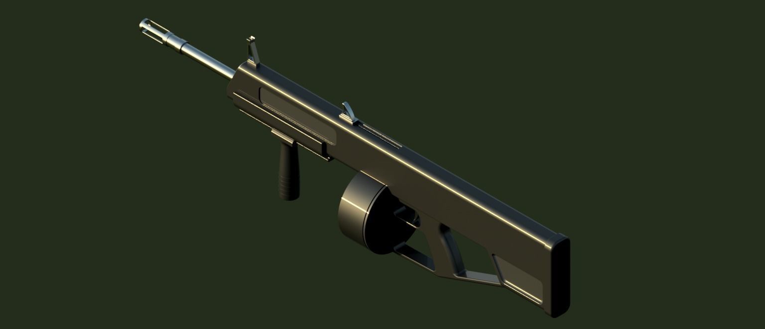 AA-12 shotgun 3D model 3D model_9