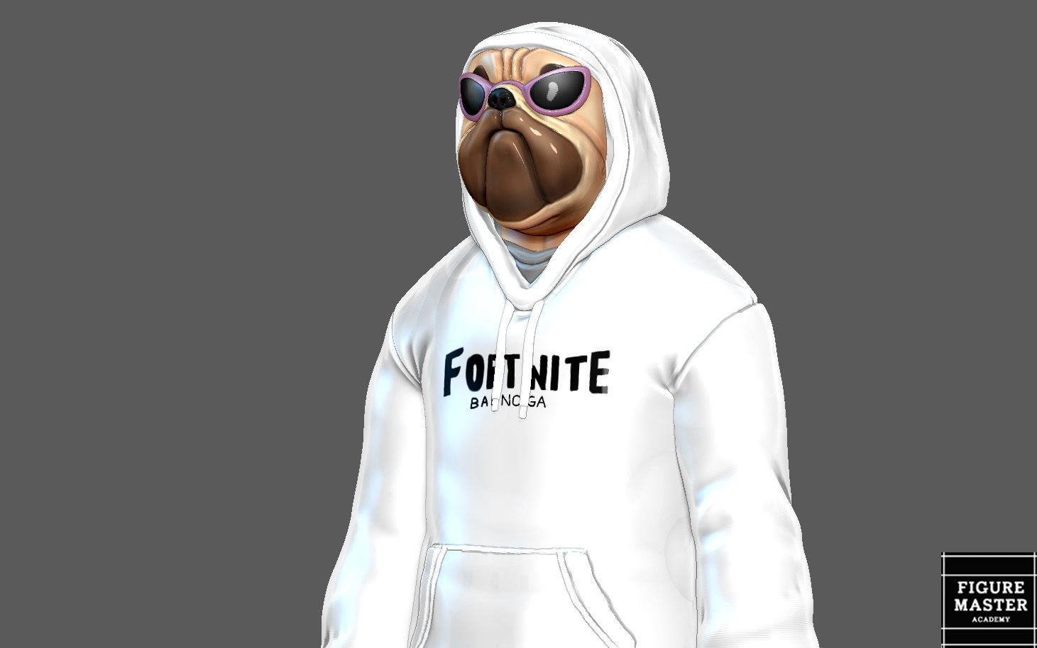 FORTNITE Shady Doggo BULLDOG SKIN CHARACTER ART TOY GAME ANIME 3D print model_9