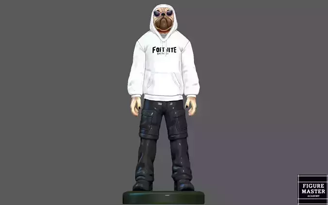 FORTNITE Shady Doggo BULLDOG SKIN CHARACTER ART TOY GAME ANIME 3D print model