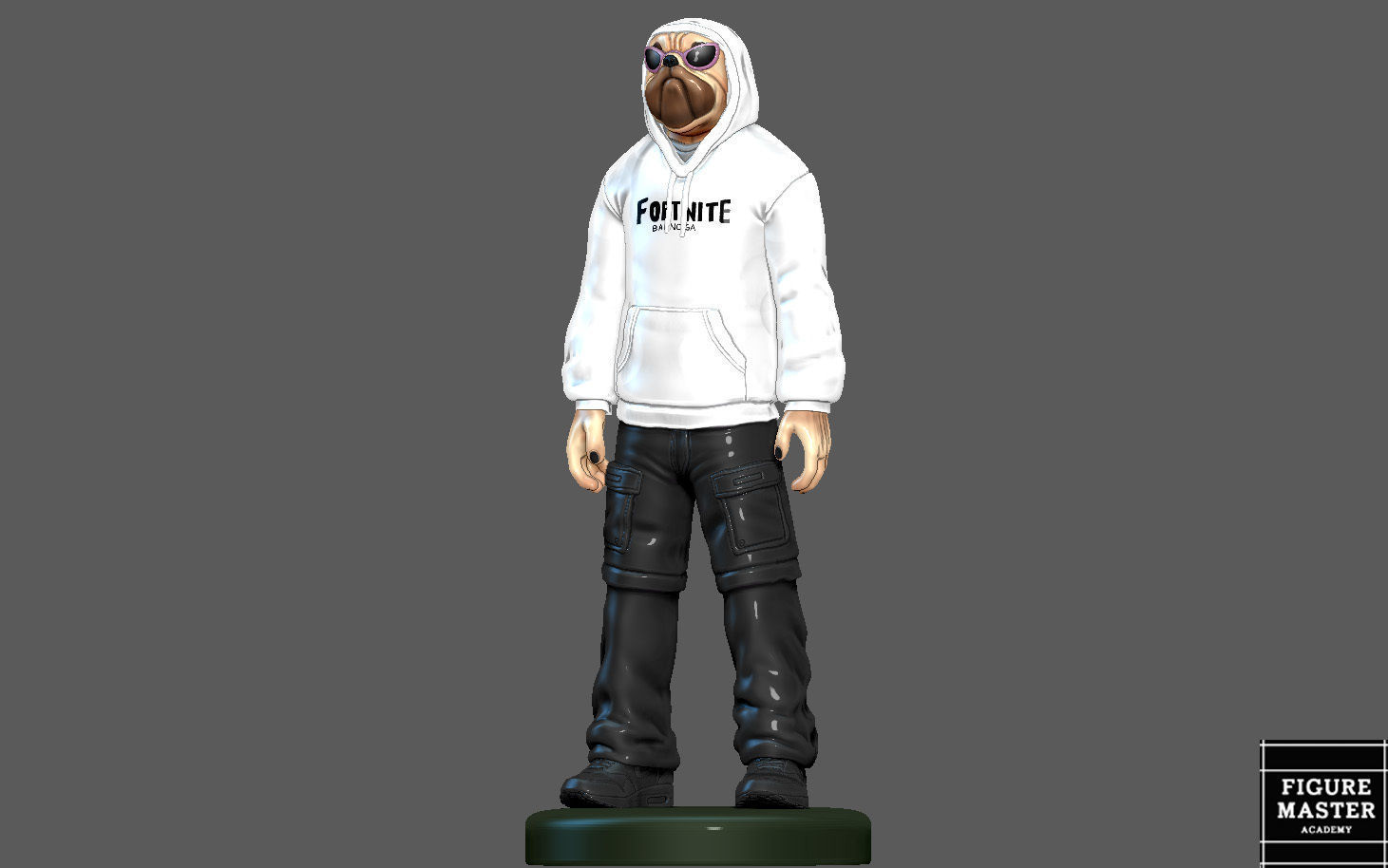 FORTNITE Shady Doggo BULLDOG SKIN CHARACTER ART TOY GAME ANIME 3D print model_4