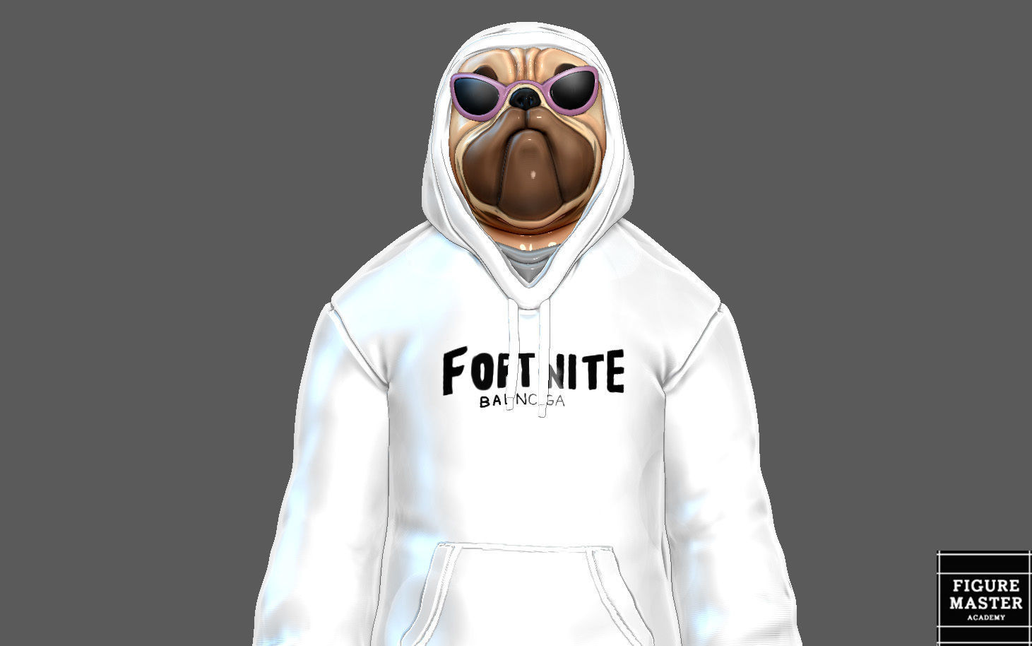 FORTNITE Shady Doggo BULLDOG SKIN CHARACTER ART TOY GAME ANIME 3D print model_8