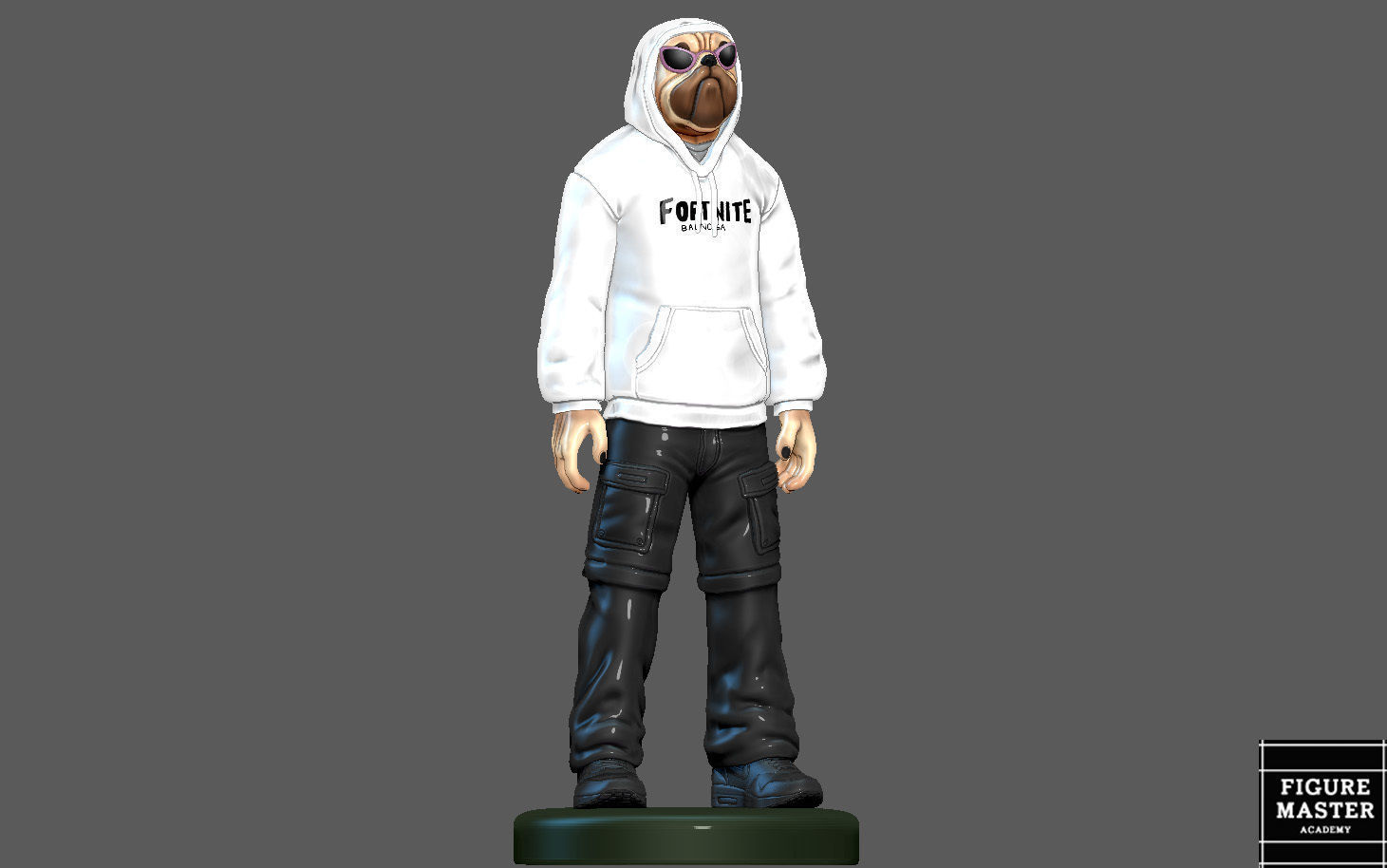 FORTNITE Shady Doggo BULLDOG SKIN CHARACTER ART TOY GAME ANIME 3D print model_3