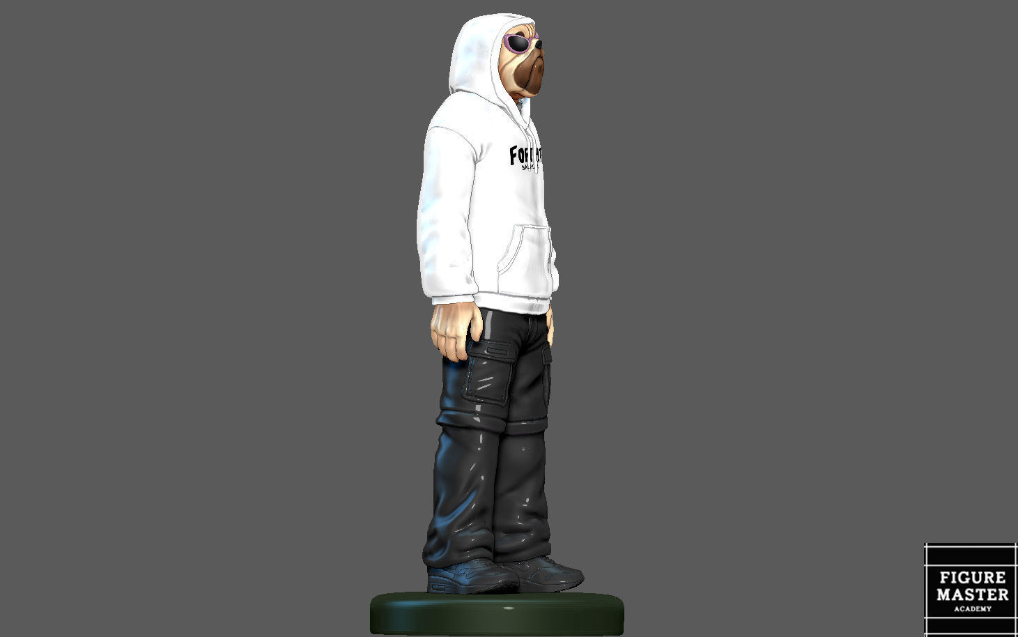 FORTNITE Shady Doggo BULLDOG SKIN CHARACTER ART TOY GAME ANIME 3D print model_6