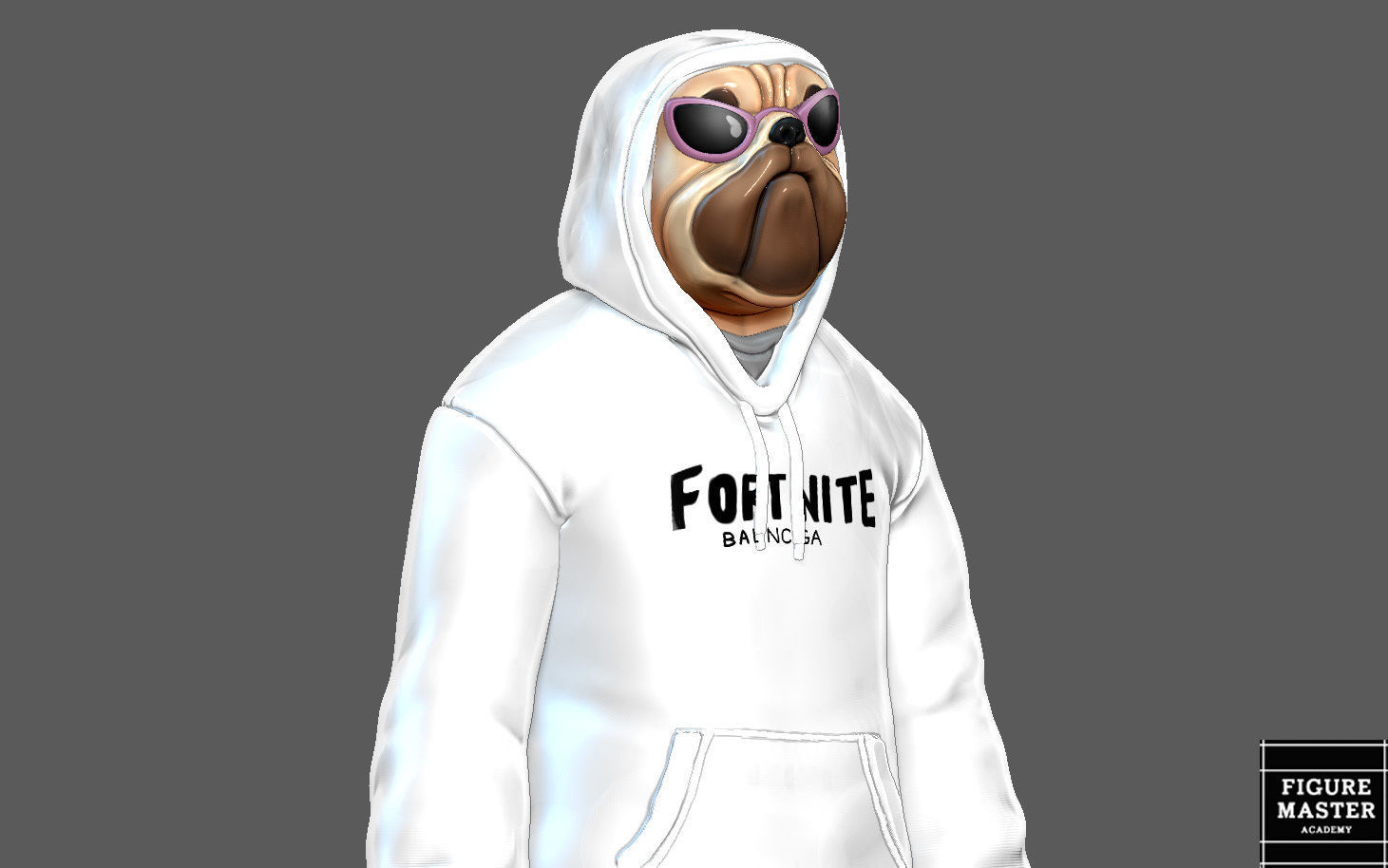 FORTNITE Shady Doggo BULLDOG SKIN CHARACTER ART TOY GAME ANIME 3D print model_10