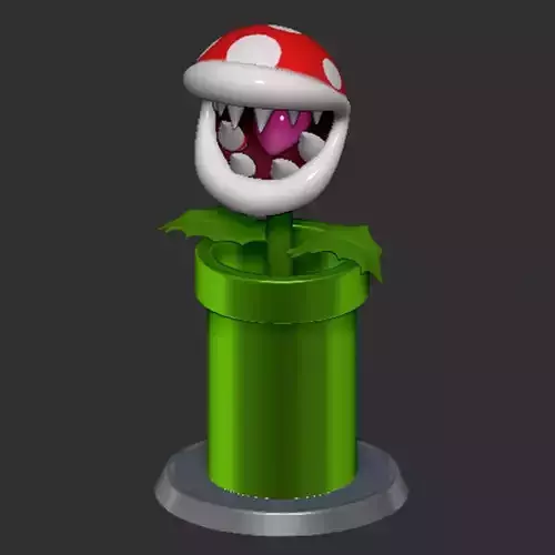 Piranha Plant Based Mario 3D print model