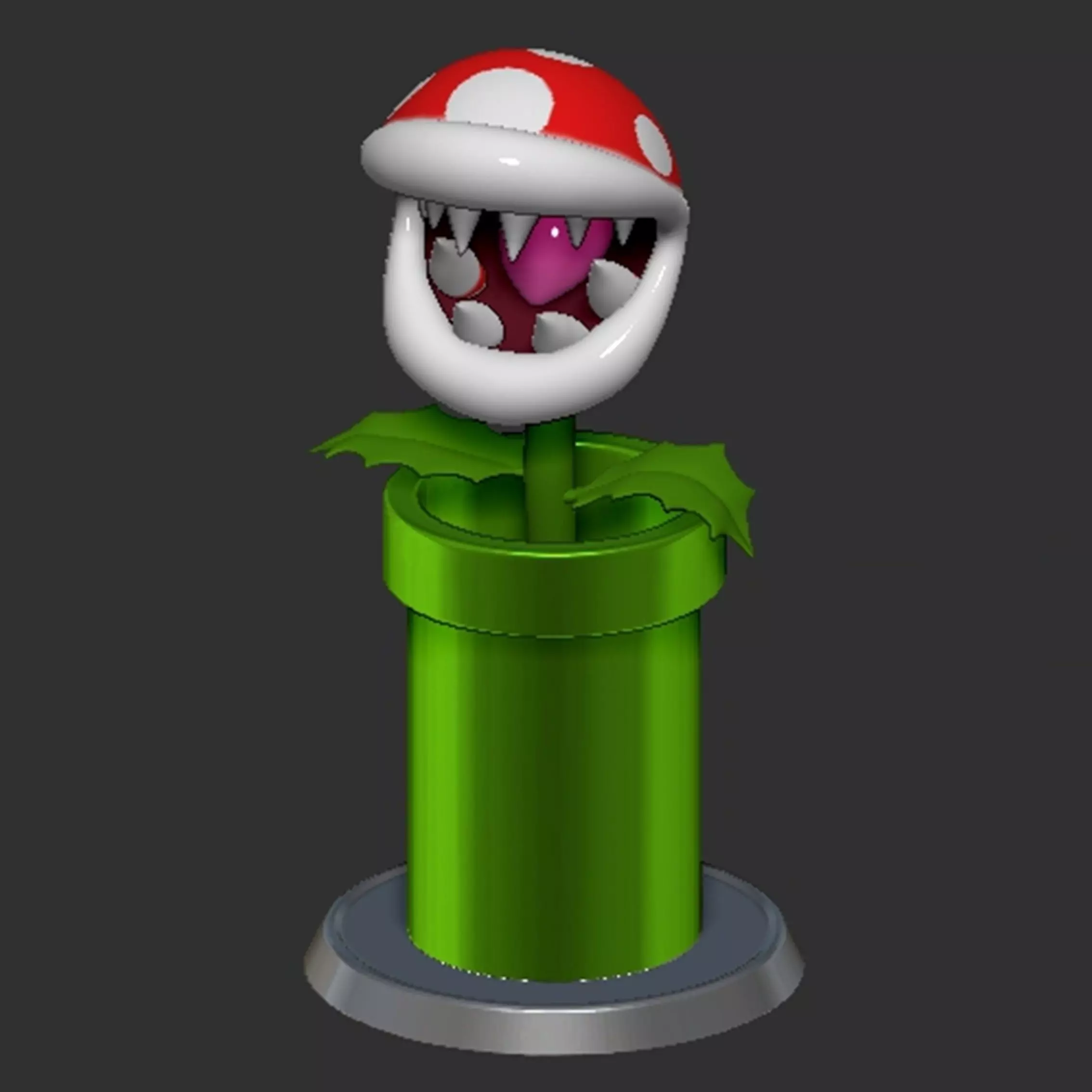 Piranha Plant Based Mario 3D print model