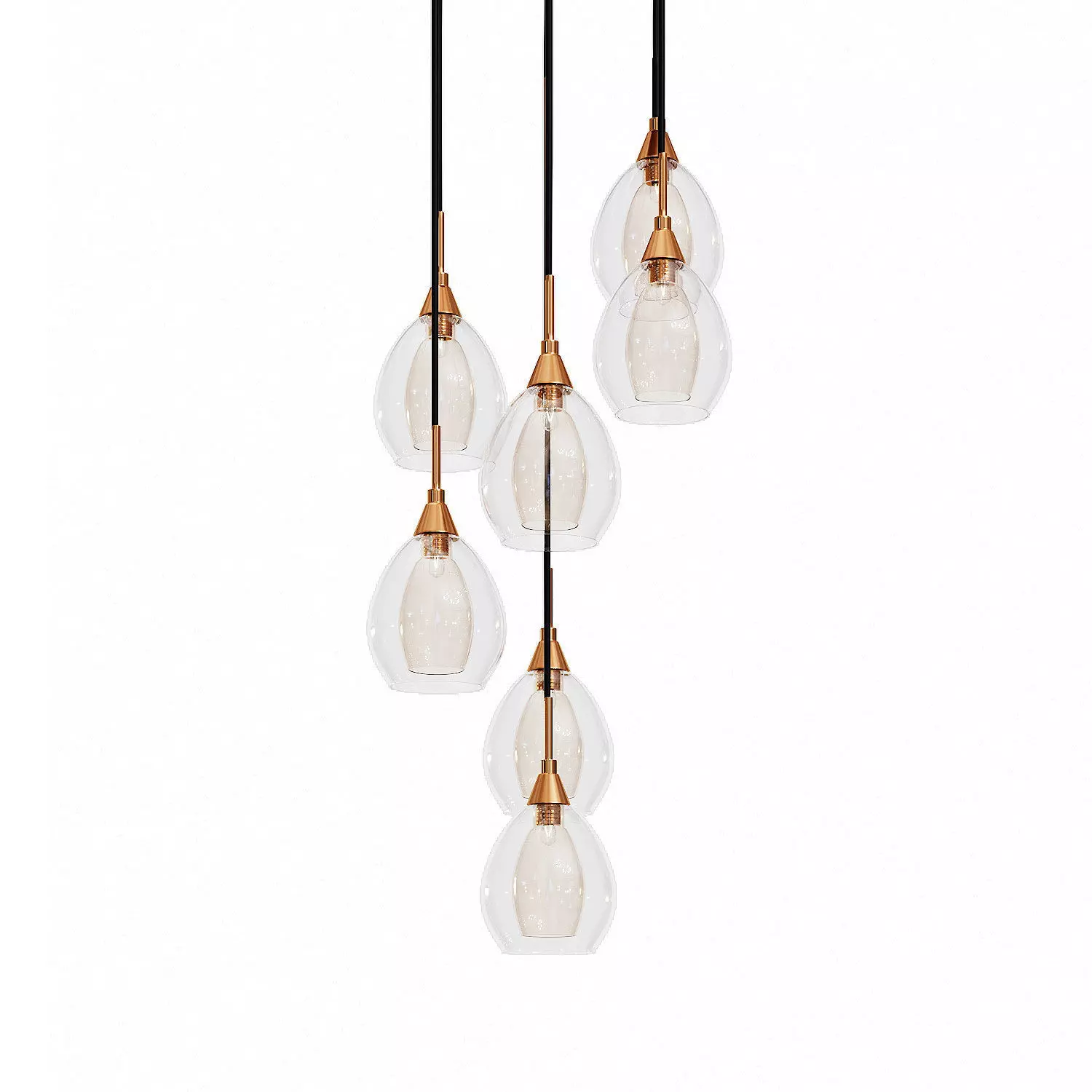 Light Ceiling Fitting Copper 3D model