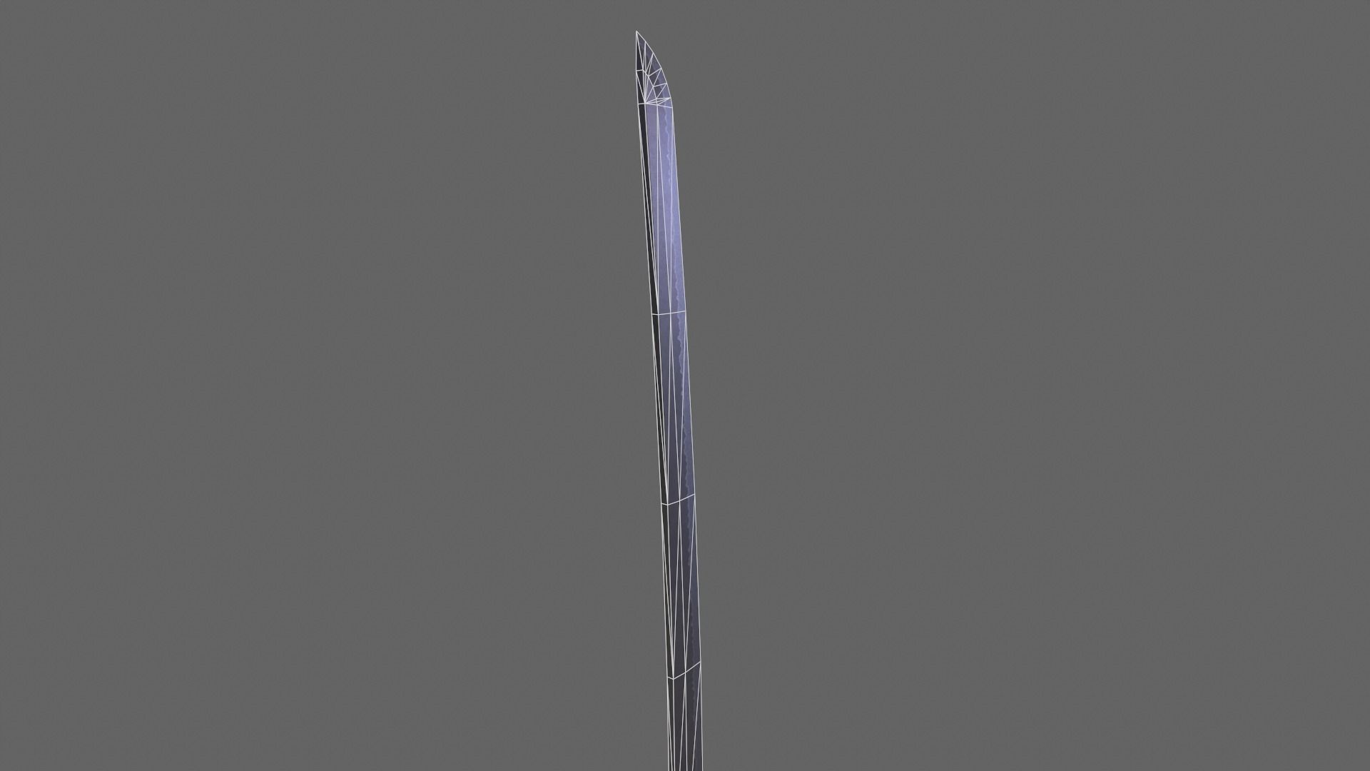 PBR Katana Japanese Sword Blue V3 Low-poly 3D model_21