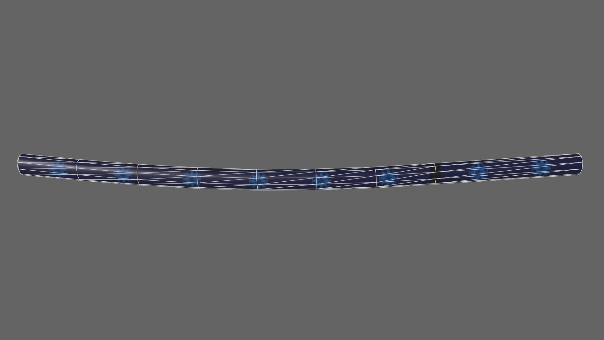 PBR Katana Japanese Sword Blue V3 Low-poly 3D model_17