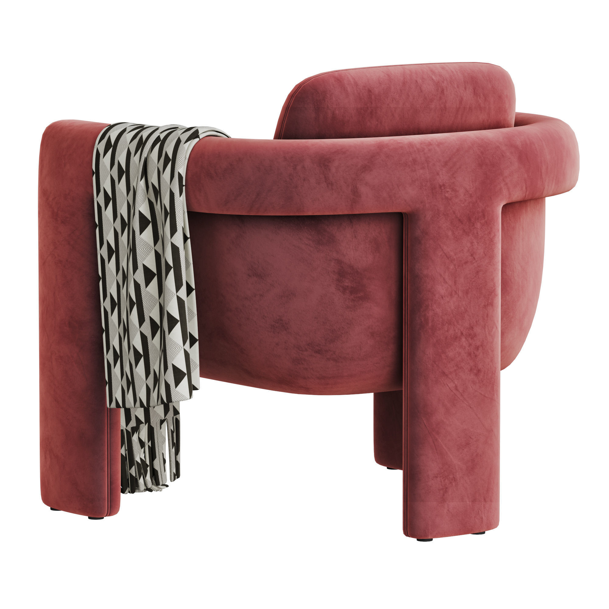 floria armchair Low-poly 3D model_7