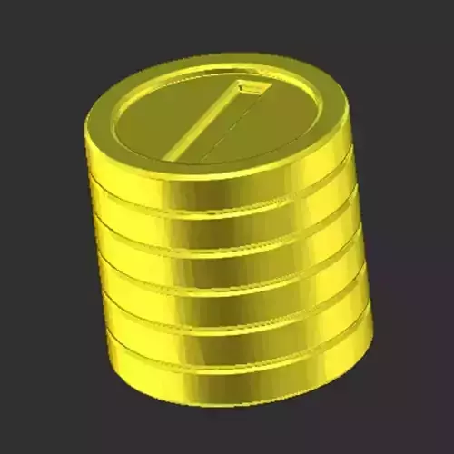 Stacked Mario Coins 3D print model