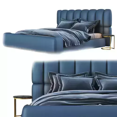 Natuzzi BRIQ bed Low-poly 3D model