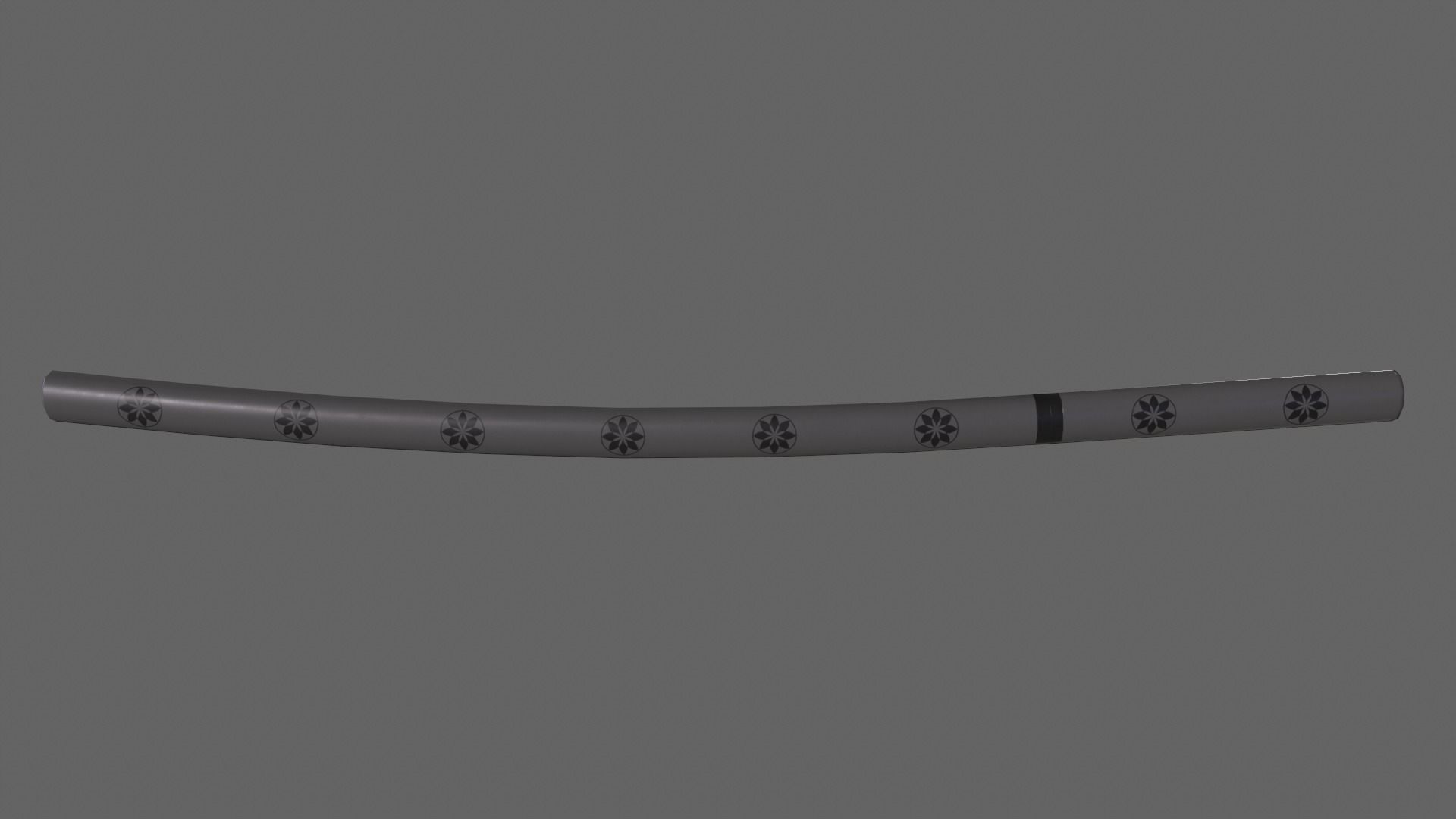 PBR Katana Japanese Sword Grey V3 Low-poly 3D model_6