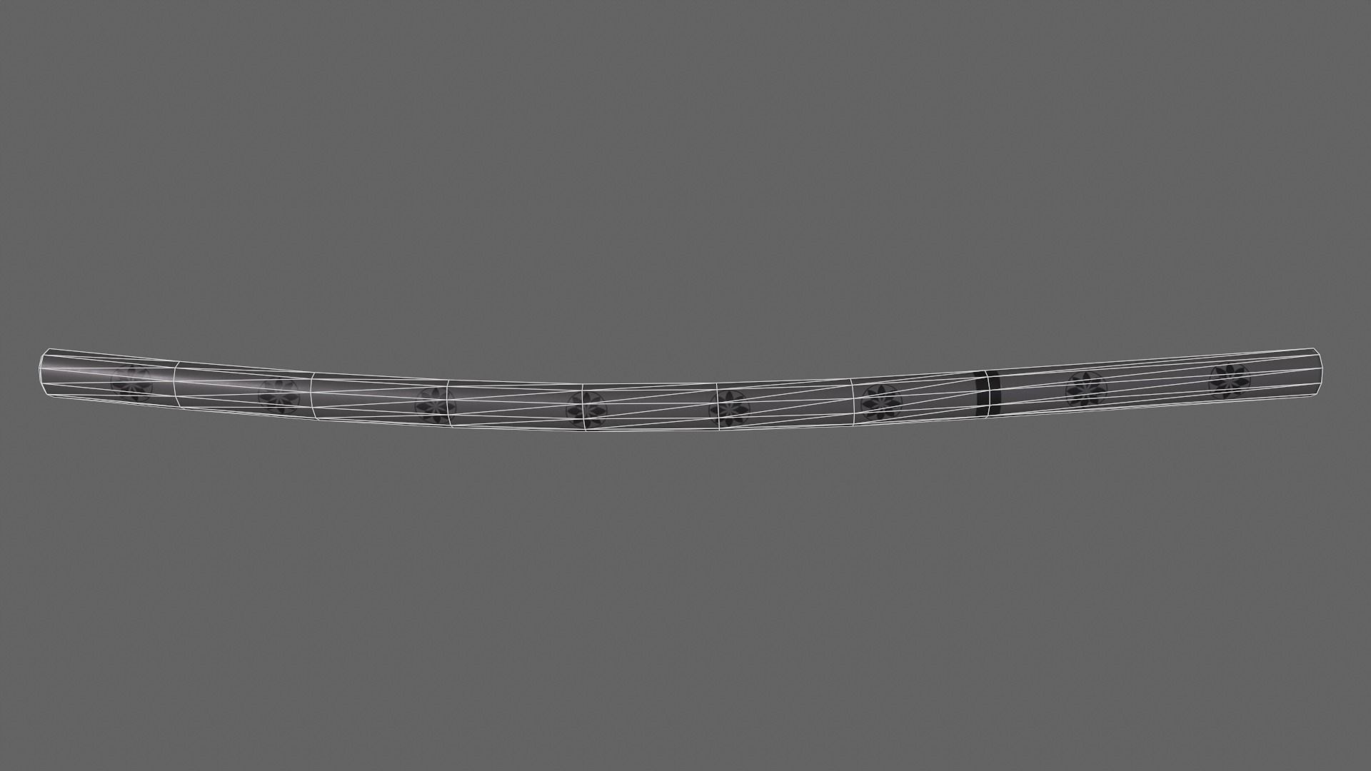 PBR Katana Japanese Sword Grey V3 Low-poly 3D model_16
