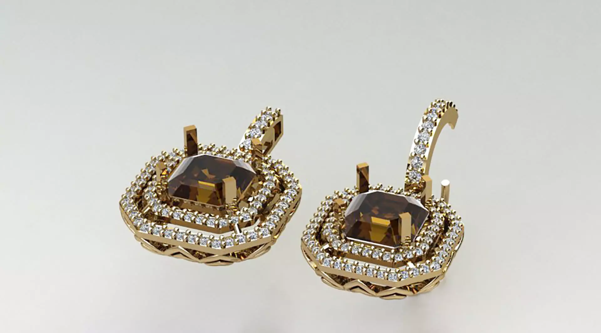 Set S 02 pendant and earring 3D print model_0