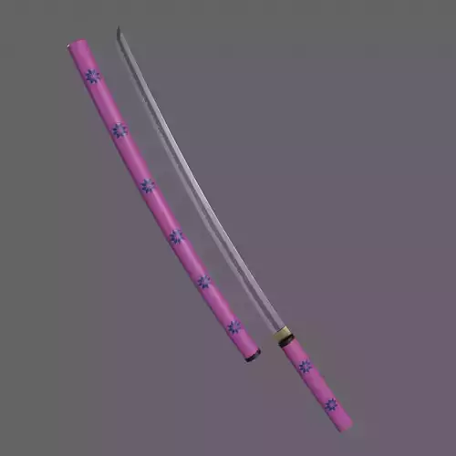 PBR Katana Japanese Sword Pink V3