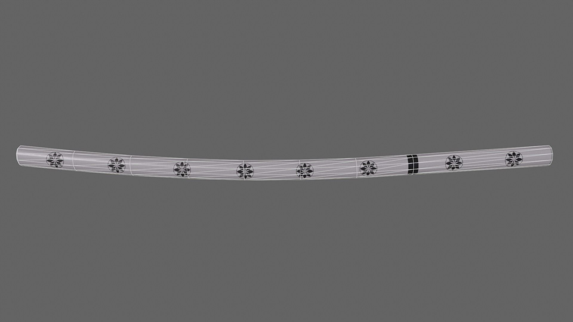 PBR Katana Japanese Sword White V3 Low-poly 3D model_16