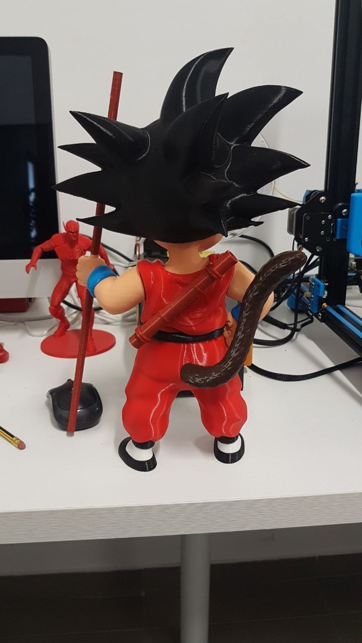 Sangoku dragon ball figure on desk 3D print model_1