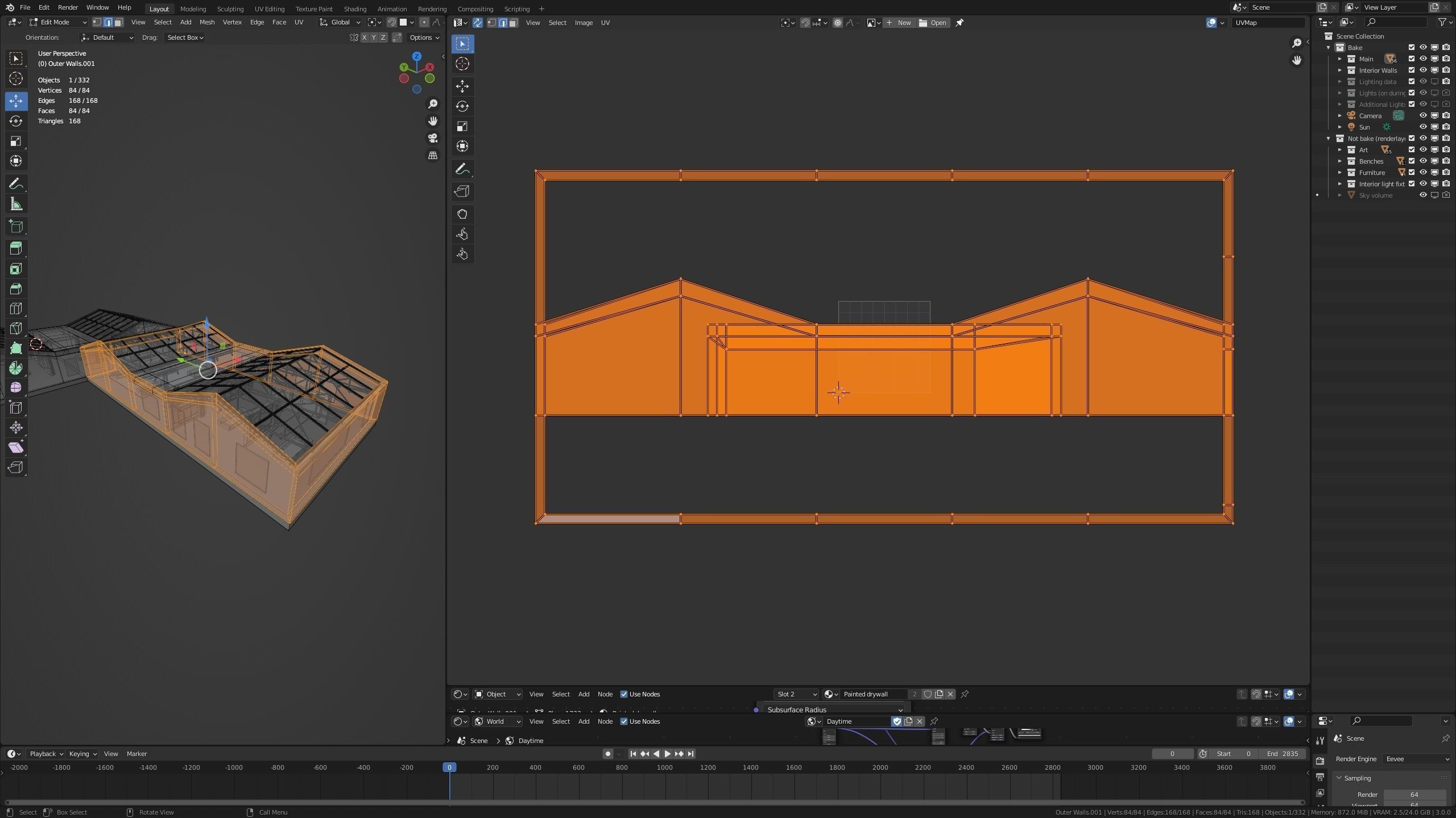 Modern Art Gallery and Photo Studio Day and Night Low-poly 3D model_26