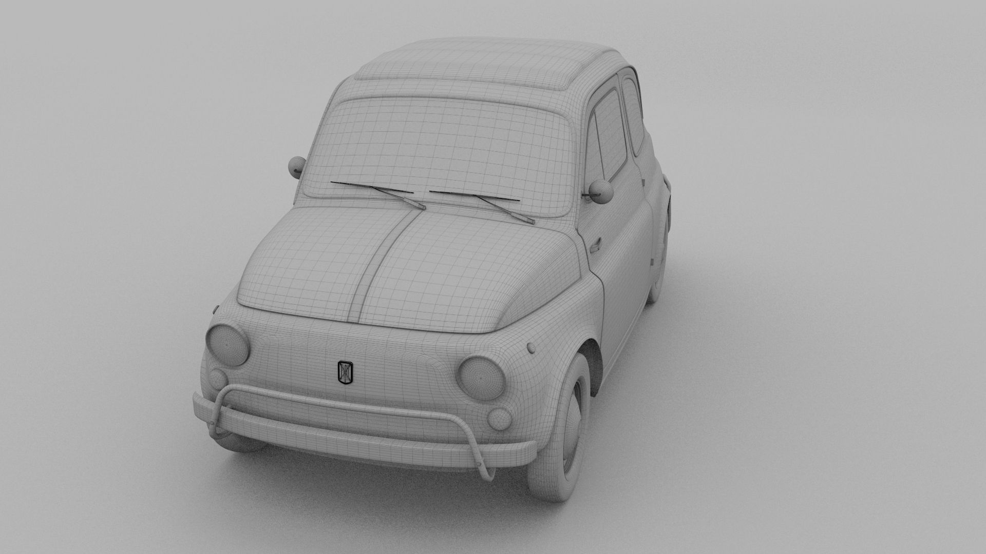Fiat 500 Nuova Sport 1958 HDRI 3D model_35