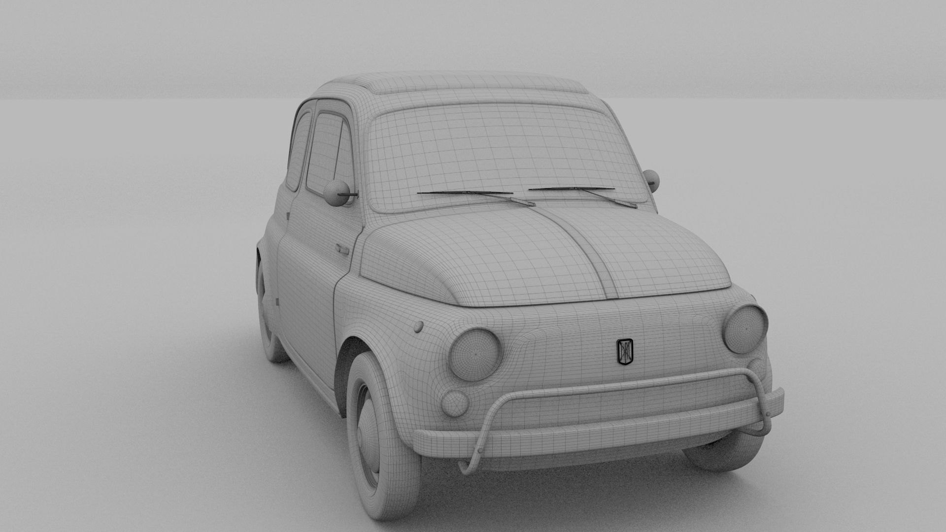 Fiat 500 Nuova Sport 1958 HDRI 3D model_12