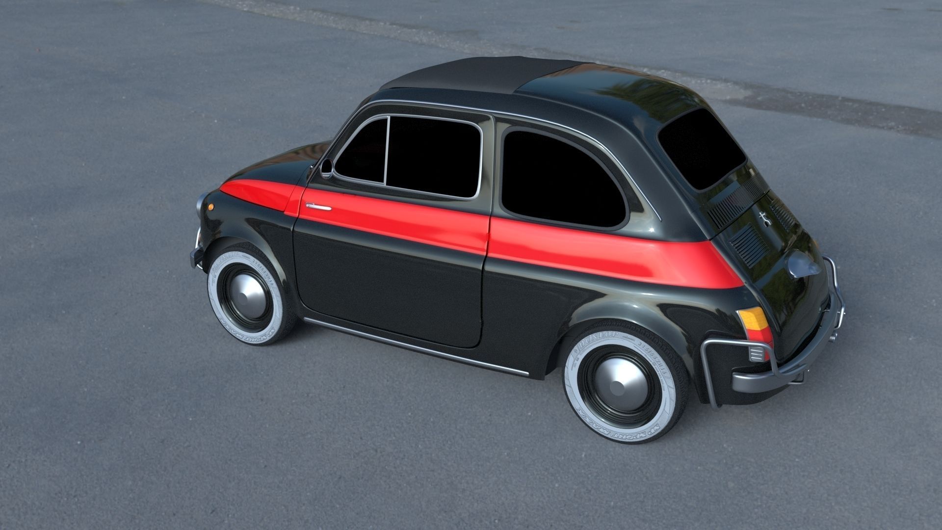 Fiat 500 Nuova Sport 1958 HDRI 3D model_13