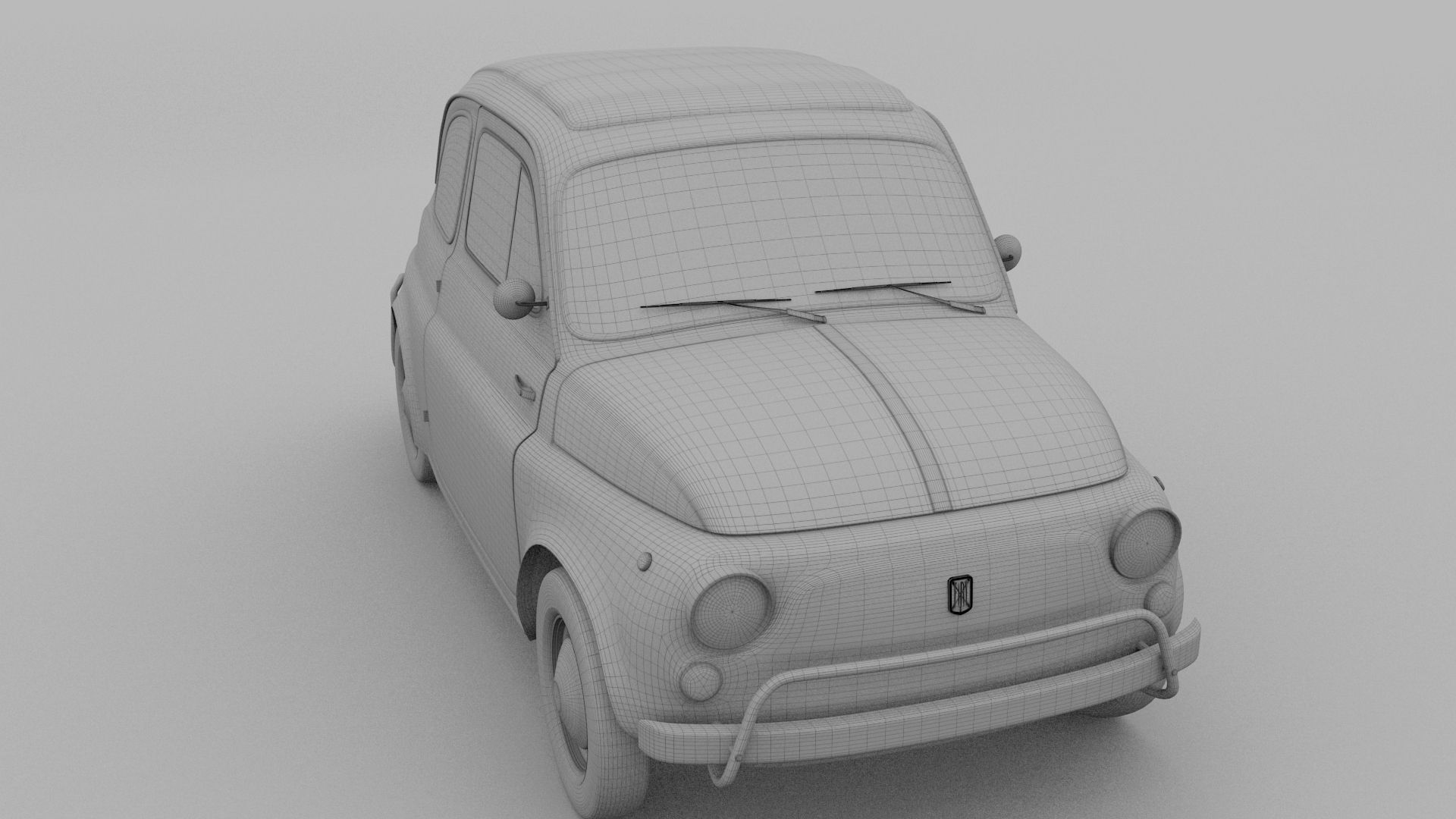 Fiat 500 Nuova Sport 1958 HDRI 3D model_15