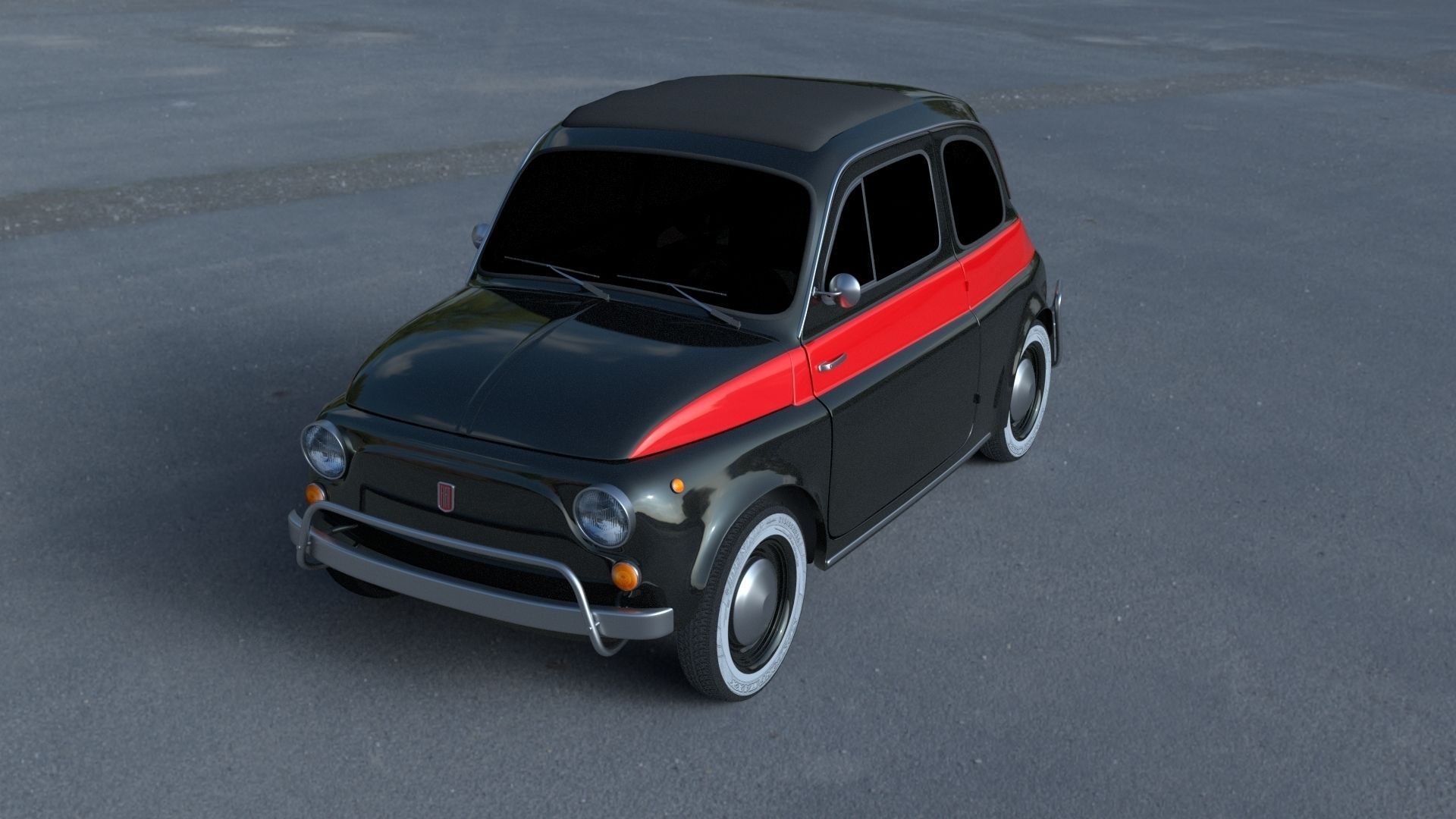 Fiat 500 Nuova Sport 1958 HDRI 3D model_37