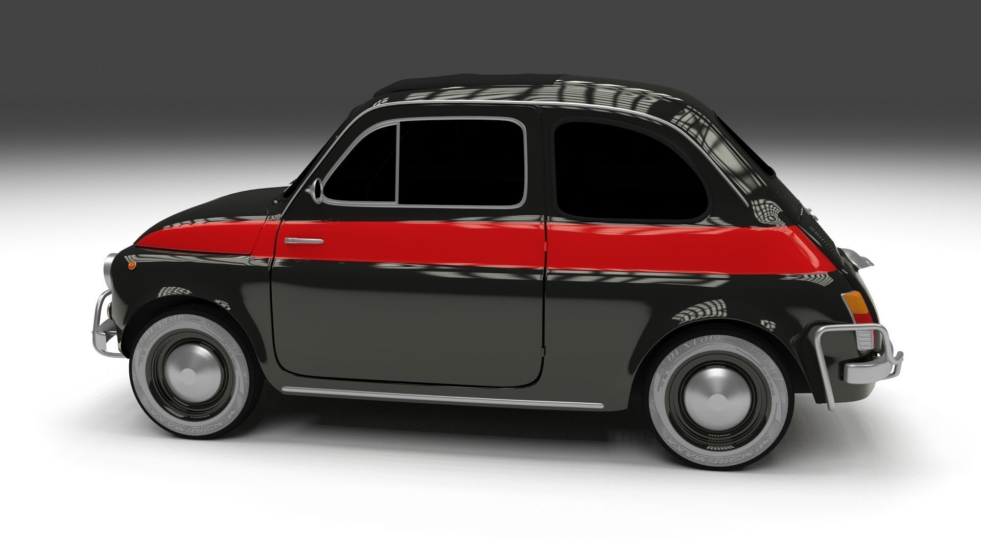 Fiat 500 Nuova Sport 1958 HDRI 3D model_34