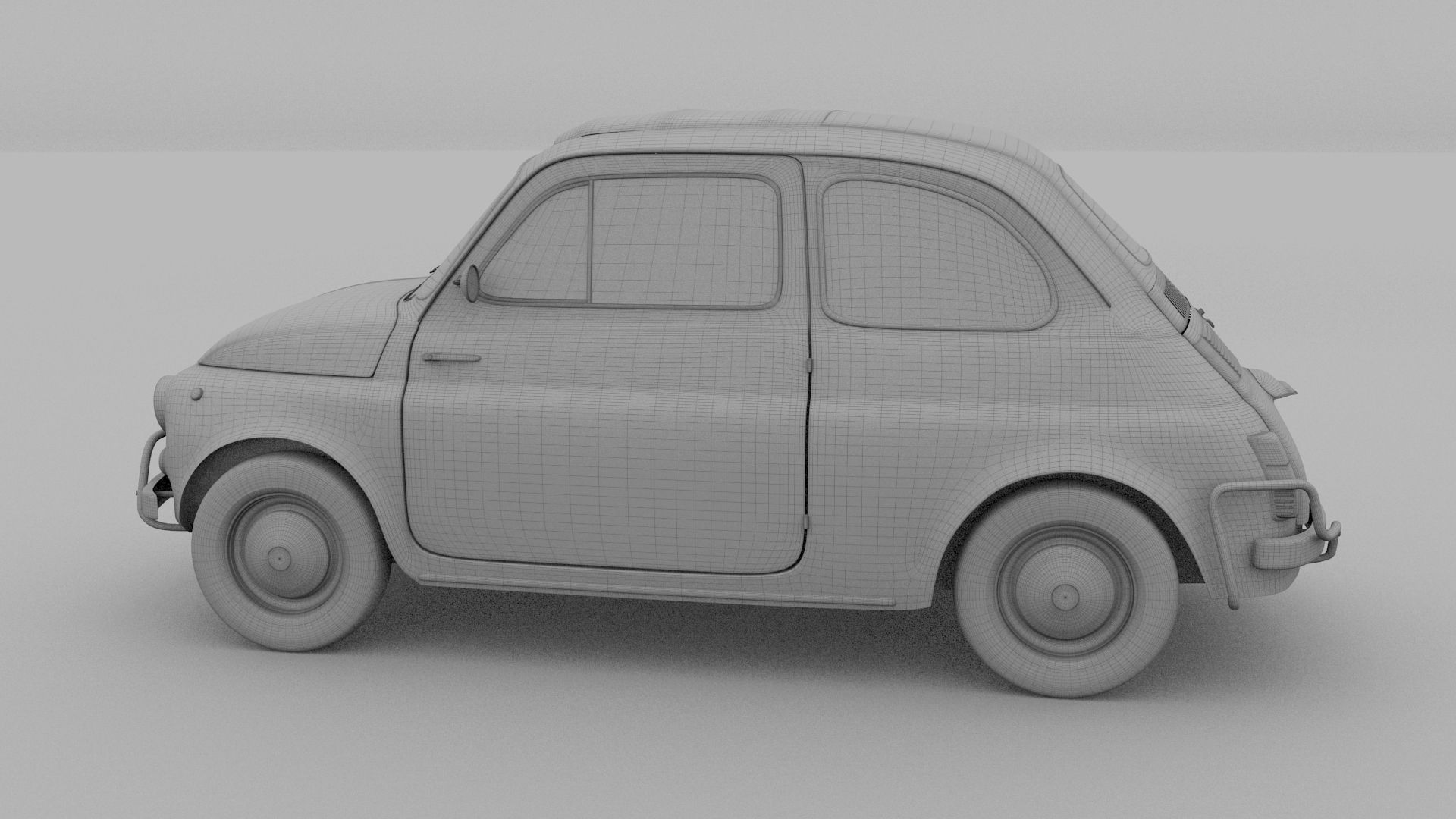 Fiat 500 Nuova Sport 1958 HDRI 3D model_17