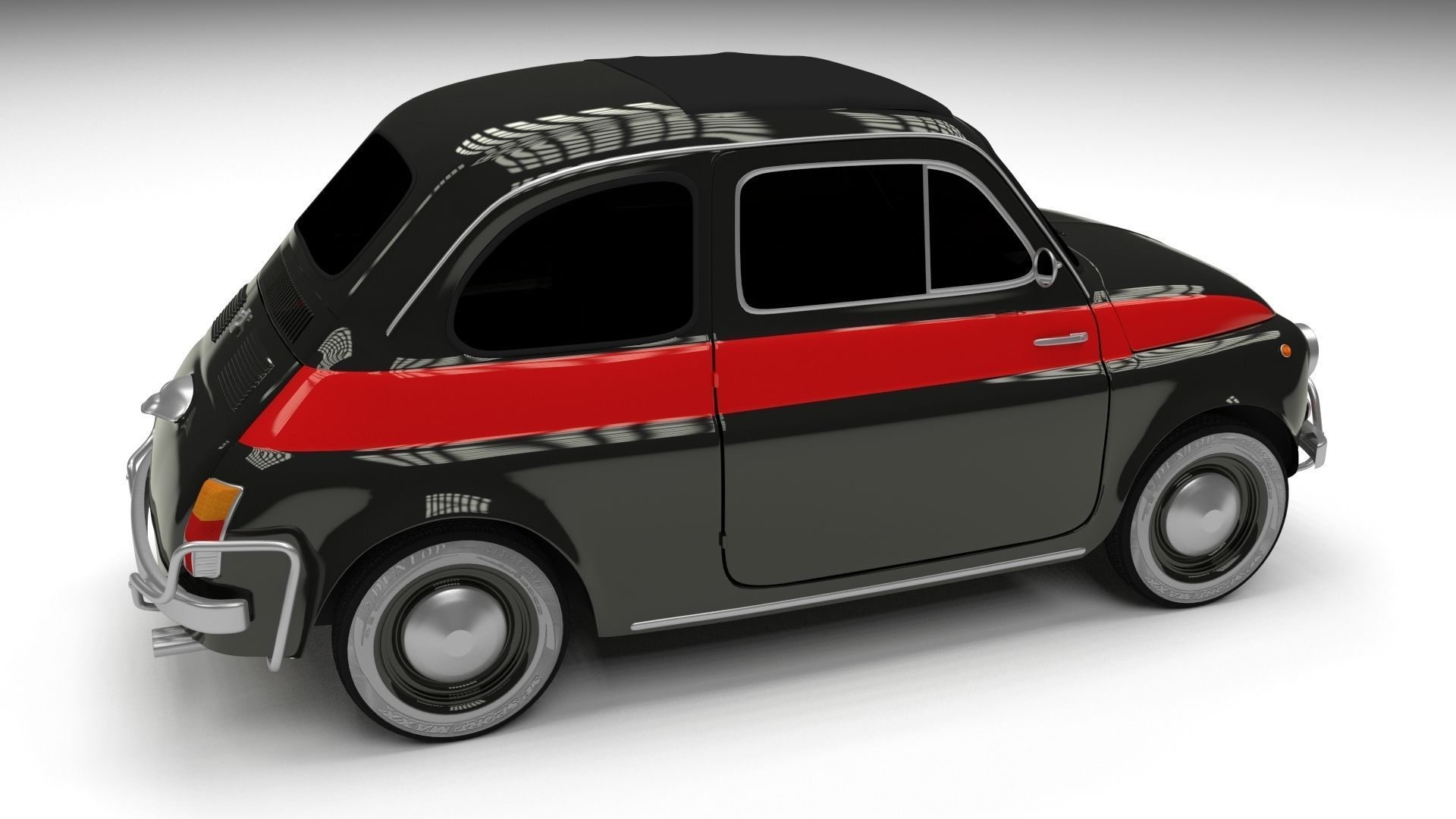 Fiat 500 Nuova Sport 1958 HDRI 3D model_8