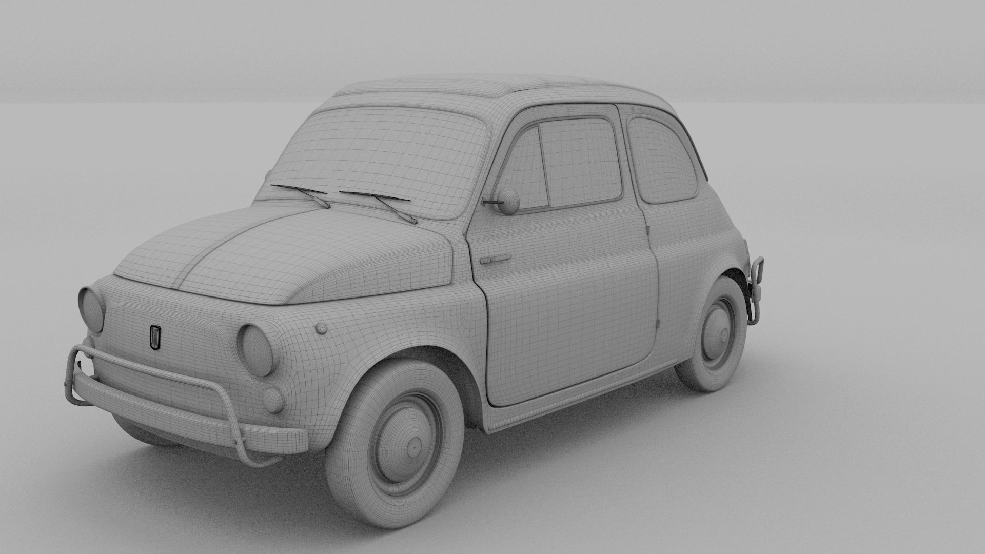 Fiat 500 Nuova Sport 1958 HDRI 3D model_33