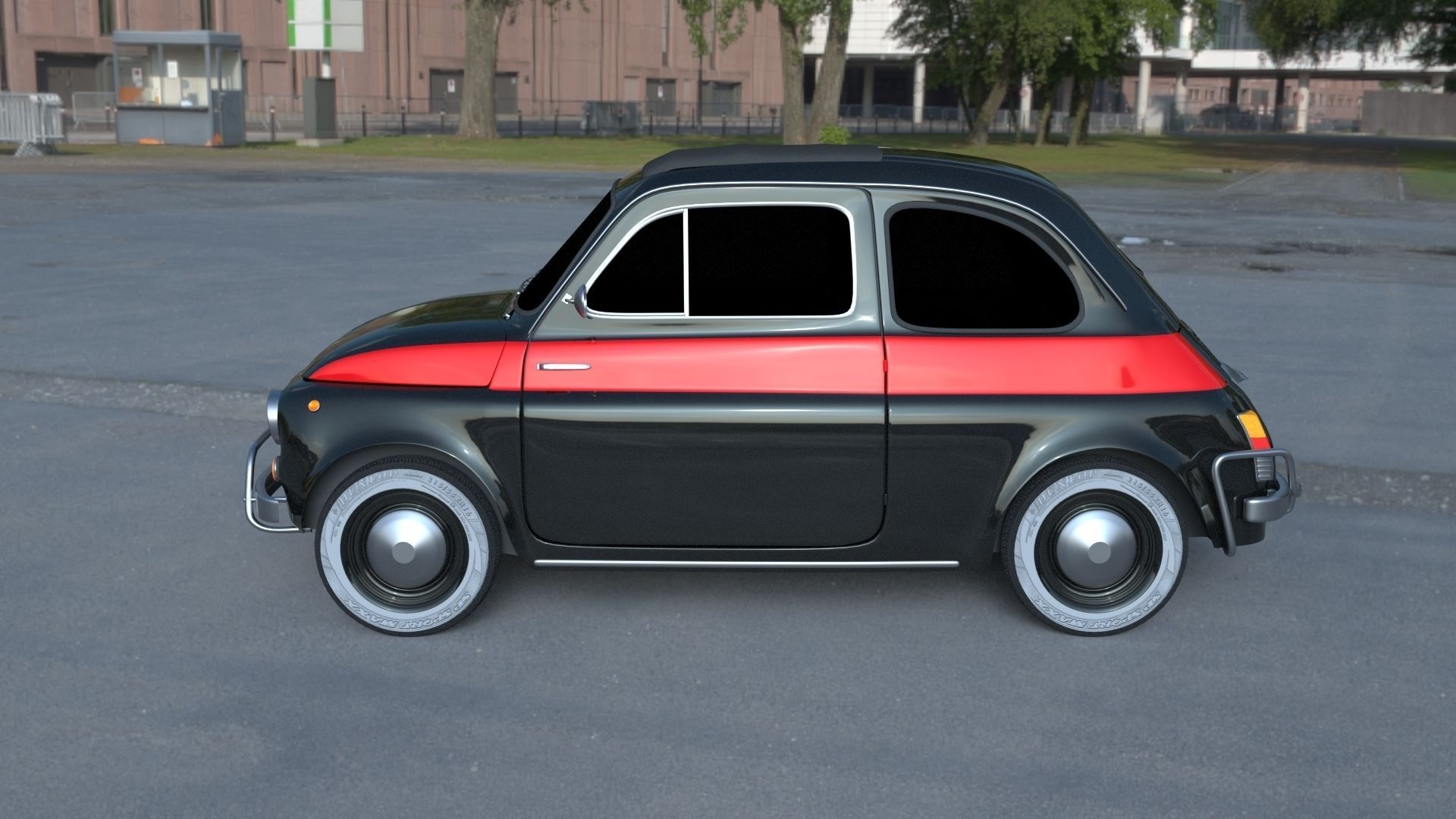 Fiat 500 Nuova Sport 1958 HDRI 3D model_24
