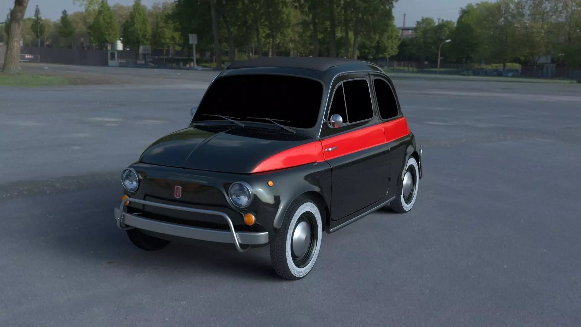 Fiat 500 Nuova Sport 1958 HDRI 3D model_0