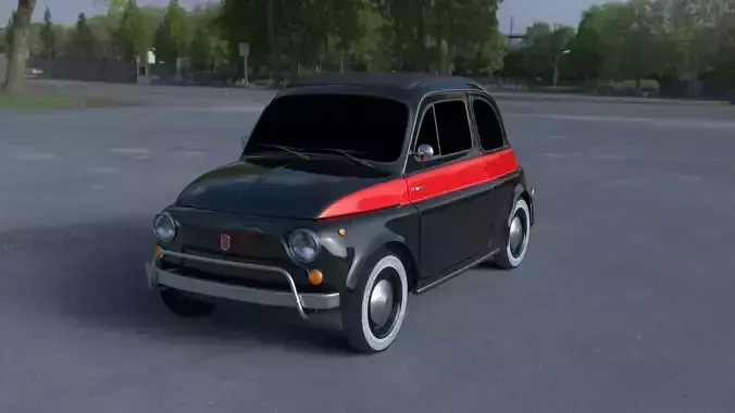 Fiat 500 Nuova Sport 1958 HDRI 3D model